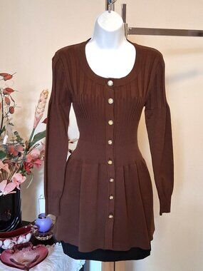 Premium Quality Knit Cardigan Sweater Coat - Soft Knit - Spring Fall Winter XS